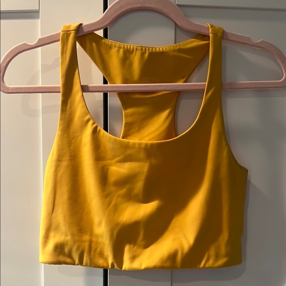 Girlfriend Collective Mustard Paloma Racerback Bra
